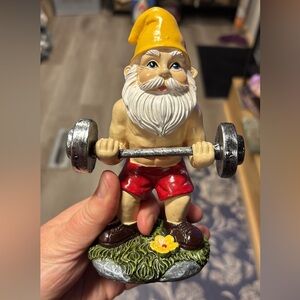 Garden Gnomes Statue, Funny Weightlifting Gnomes Decor, Workout 🏋️‍♂️